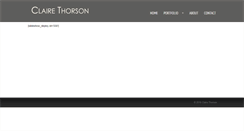 Desktop Screenshot of clairethorson.com