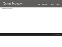 Tablet Screenshot of clairethorson.com